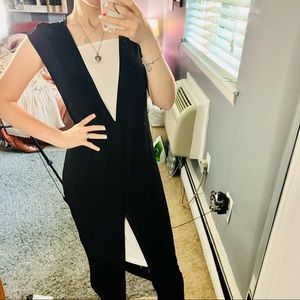 Zara black white sleeveless maxi dress